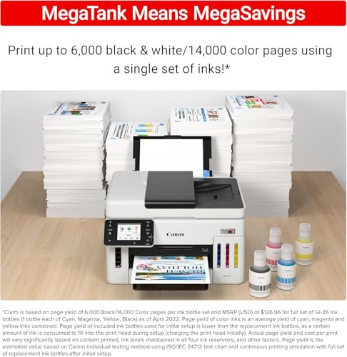 Canon MAXIFY GX6120 MegaTank All-in-One Color Printer (6882C002) Bundle