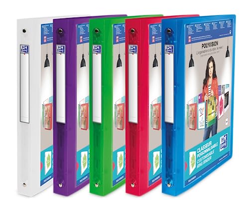 Elba Polyvision 100211066 Binder Polypropylene 8/10 Spine 3 cm Assorted Colours Pack of 18