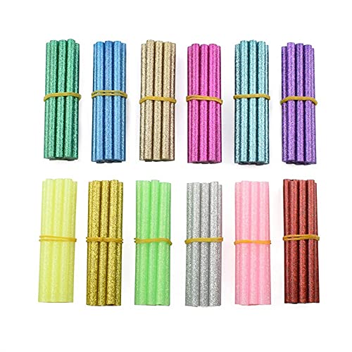ZTBH Hot Melt Glue Sticks 120 Pcs Multi Colored Hot Glue Gun Sticks, 12 Colors Hot Gun Sticks, for Art Craft General Melt Glue Stick (Diameter : 7mm, Length : 100mm)
