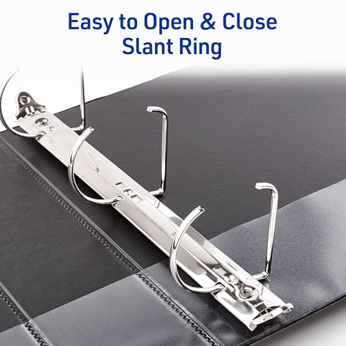 Avery® Durable View 3 Ring Binders, 2" Slant Ring, 4 Dark Blue Binders