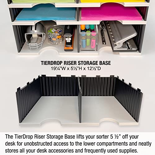 Ultimate Office TierDrop Desktop Organizer, 8 Compartment with Riser Base