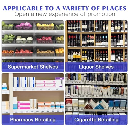 Reusable Transparent Shelf Label Holders Clip-on Price Tags for Supermarket Storage