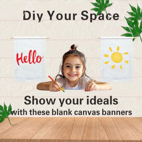 TTXXLL 24Pcs Blank Canvas Banner 8.47"*11.81",12oz DIY Craft Canvas Fabric