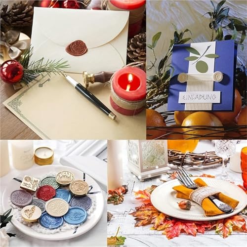 2pcs Gifts Wax Seal Stamp Head Removable Sealing Brass for Creative Gift Envelopes Invitations Cards Decoration