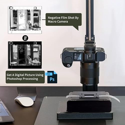 eTone Slide and Film viewer, digitizing/scanning/Copying. Light Box Scanner with 10 Adjustable Brightness USB Interface. Comes with 10x Lens.