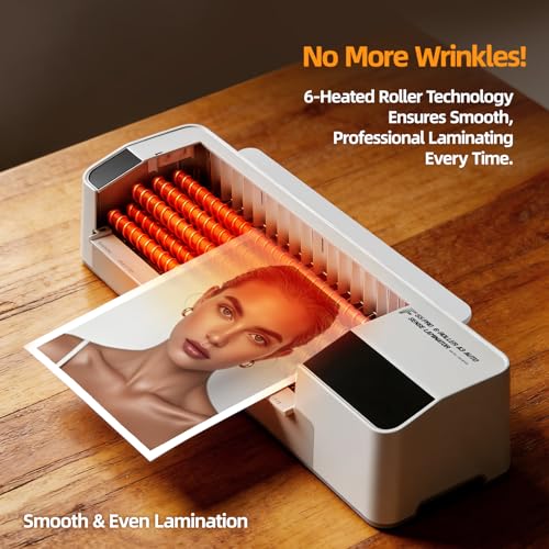 6 Roller 13" Professional Laminator Machine, 10Mil Laminating Machine