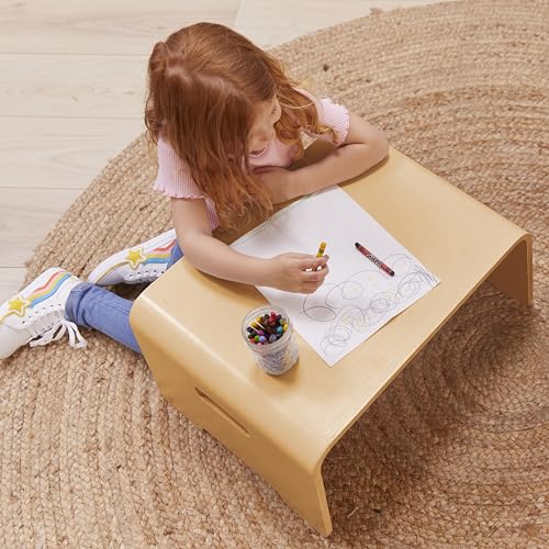 ECR4Kids Bentwood Lap Desk Activity Table with Handles, Montessori Furniture, Natural