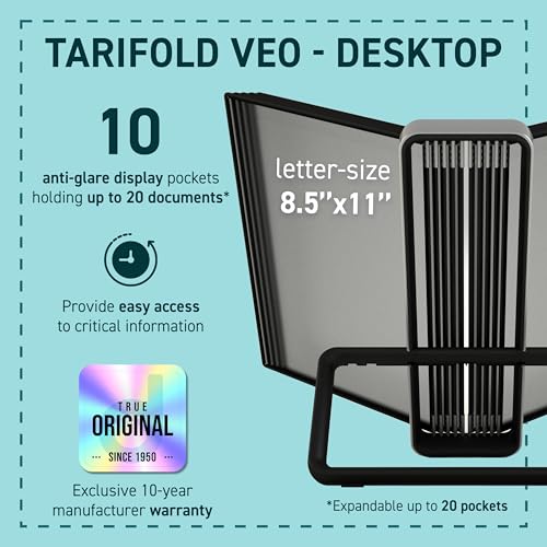 Tarifold VEO Wall Mount Reference System, 10 Pockets, Black