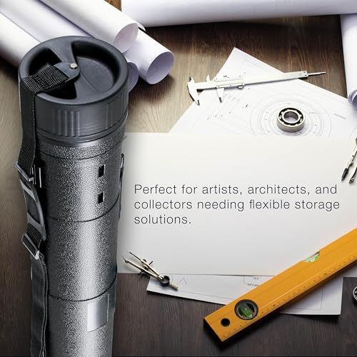 U.S. Art Supply X-Large Poster Tube Telescoping Adjustable, 7-1/4 Diameter