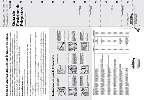 Tabbies Spanish Lg Print Gold Laminated Bible Tabs, 20-Pack Display 1x1/4in