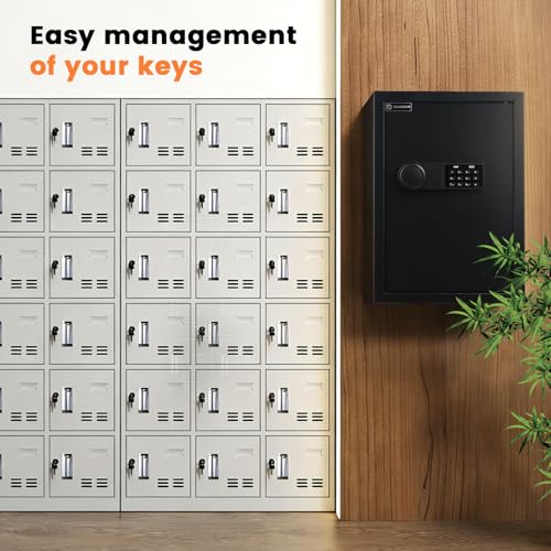 XDeer 172 Key Lock Box Wall Mount with Code & WiFi, Combination Lockbox