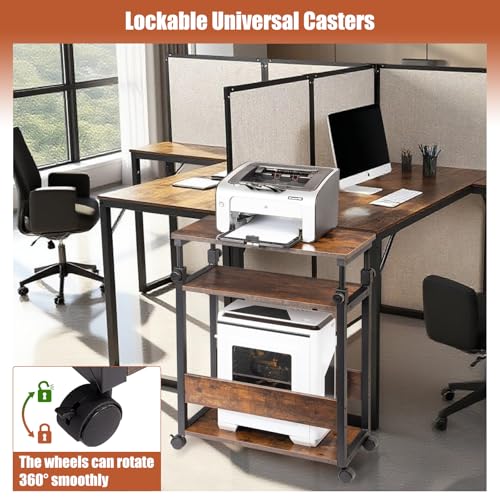 Height Adjustable Computer Tower Stand, Top Adjustable 24"Wx12"Dx23"-38"H