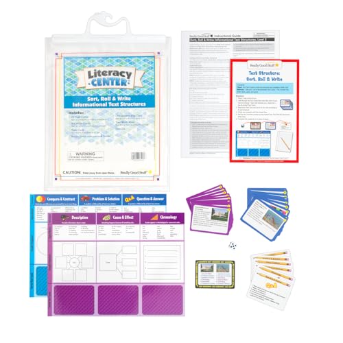 Really Good Stuff Sort, Roll & Write Informational Text Structures Kit