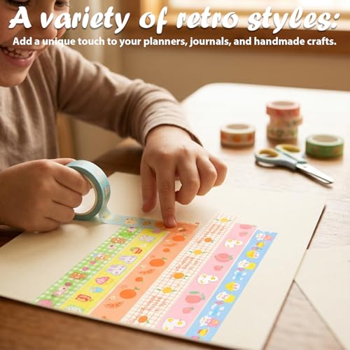 120 Roll Cute Washi Tape Set Aesthetic Masking Tape for Journaling Supplies