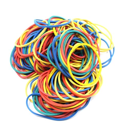 Rubber Bands assorted, Rubber bands 200Pcs 50 * 1.4mm Multicolor Band High Elasticity Bands