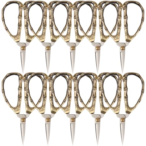JubileeYarn Bamboo Stalk Embroidery Craft Scissors - Medium - 10 Pairs