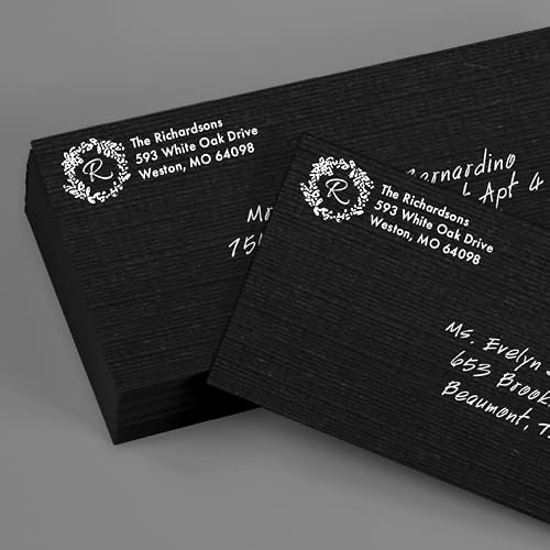 LUXPaper #9 Slimline Invitation Envelopes | Peel & Press | 3 7/8" x 8 7/8" | Black Linen | 80lb. Text | 500 Qty
