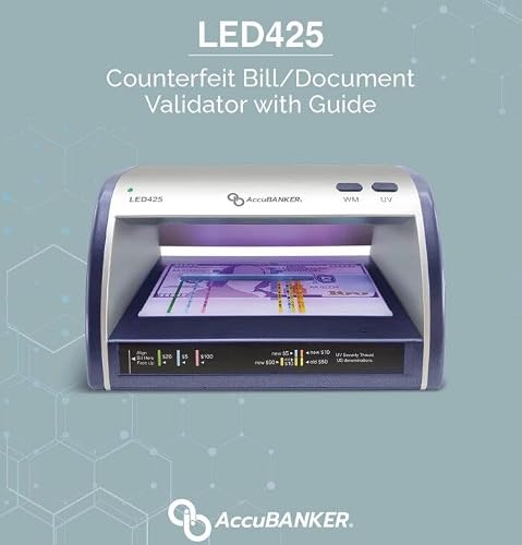 AccuBANKER LED425 Cash and Card Counterfeit Detector, 3 Point