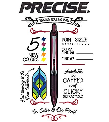 PILOT Precise V5 RT Retractable Rollerball Pens, 0.5mm, Vibrant, 48-Pack