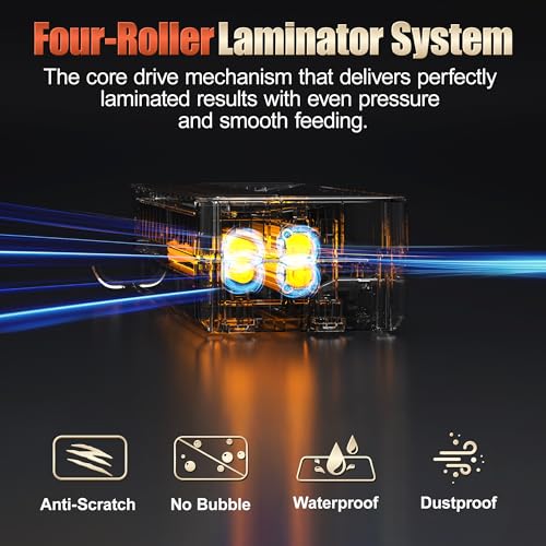 Chilino 13inch Heavy-Duty 4-Roller 11x17 Laminator Machine, 1000mm/min