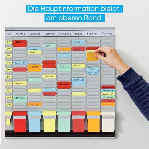 Franken PV1020 T-Card Office Planner with German Headings 47.4 x 49 cm 7 + 1 Index 20 Items