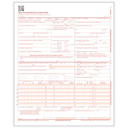 ComplyRight CMS-1500 Claim Forms and Self-Seal Envelopes Set, Laser, 4-1/2" x 9-1/2", Pack of 2,500, Office Work Supplies for Physicians, Practitioners, Specialty Providers, Medical Billing Companies