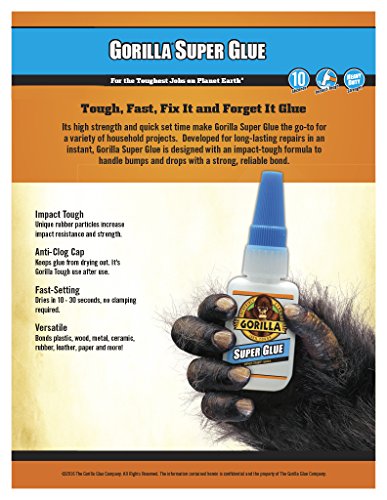Gorilla Super Glue 15 Gram, Clear, (Pack of 5)