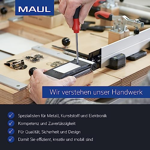 MAUL Roller Clip S, Automatic clamp Roller, self-Adhesive, 33 x 43 x 17 mm, Blue, 10 Pieces