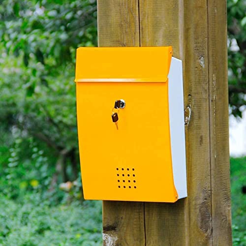 FSunKoFu Suggestion Box Donation and Ballot Box Letterboxes Tin Skin Letter Box Villa Two-