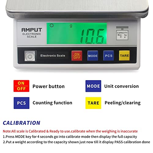 SAILINGFLO Industrial Counting Scale High Precision Laboratory Weighing Accurate Electronic Balance Lab Scientific Scale Multi-Units Switchable (10kg,0.1g)