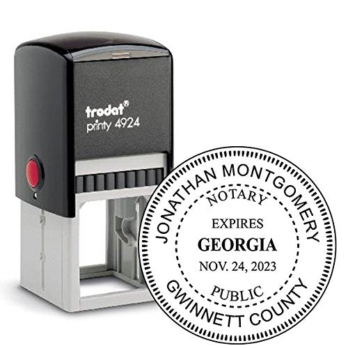 Georgia Round Notary Stamp | Official State Notary Stamp | Official Seals | Meets State Specifications (Georgia, Round Stamp)