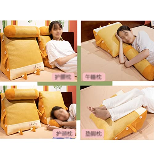 AFPSDLFJDLS Seat Bed Back Cushion Pillow Waist Protection Triangle Large Sofa Removable and Washable