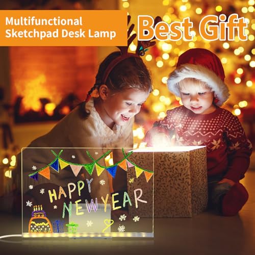 HYQFSAD Large Size Illuminated Writing Board，Multipurpose LED Light Board with Adjustable Stand，Gift-Ready Glowing Sketch Pad for Home Office Crafts(15X15CM)
