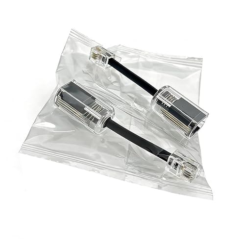 Coorle One Way Telephone Splitters RJ45/RJ11/RJ25/RJ9 Male to Female Cable 8P8C 6P6C 4P4C Telephone/LAN Wall Adaptor Separator Black for Landline 10-Pack (4P4C-Rotatable)