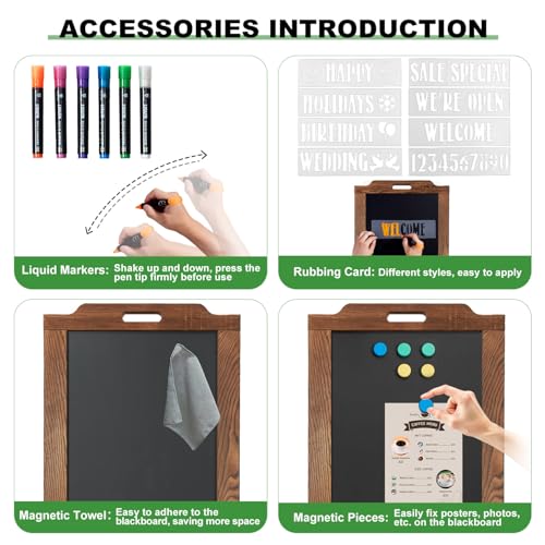 Pubell Magnetic Sandwich Chalkboard Board Signs