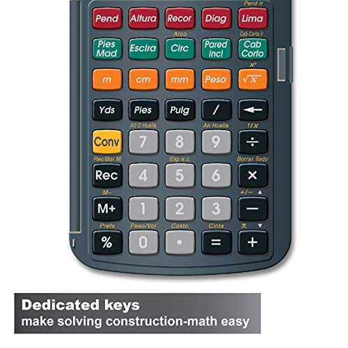 Calculated Industries 4054 Spanish Construction Master 5 Calculator