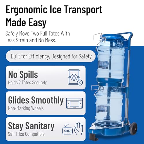 San Jamar SICART60 Saf-T-Ice Cart for use with 2 Saf-T-Ice SI6000