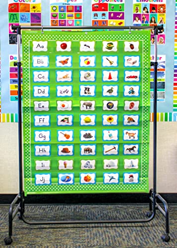 Teacher Created Resources Lime Polka Dots 10 Pocket Chart