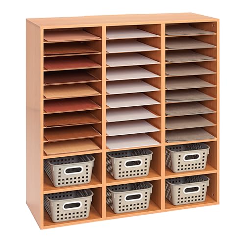Really Good Stuff 27-Slot Mail Center with 6 Built-in Cubbies