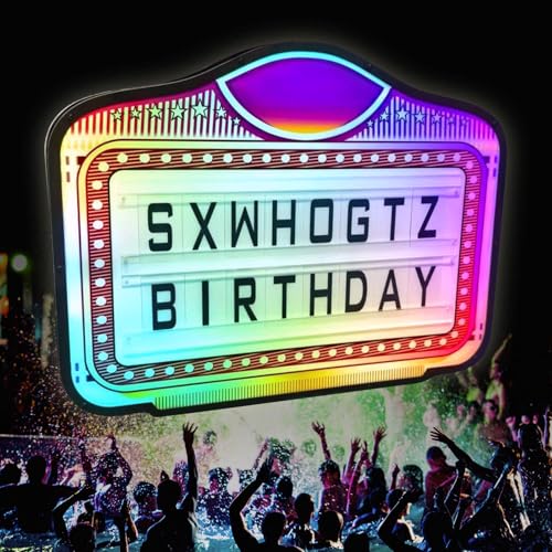 LED Club Bottle Presenter with 7-Color Change | Upgrade Anti-Drop Letters & Metal Frame, Handheld Light Box for Nightclub, Bar, Party, Birthday(2 Batteries)