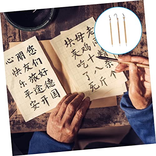 Chinese Calligraphy Brush Kanji Drawing Brush Beginner Students，3pcs Writing Brush Japanese Pen Suit Japanese Accessories Ink Painting Brushes Chinese Calligraphy Brushes Calligraphy Brushes for Water