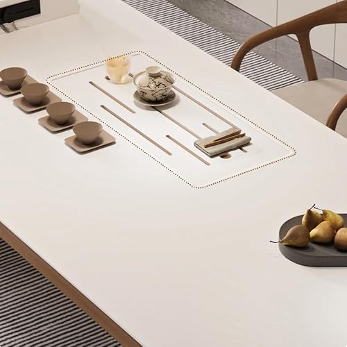 LINKIO Home Office Desks Slate Solid Wood Island Table, Home Living Room Tea Making and Reception Large Table, Also Suitable for Company Boss's Work Furniture Computer Table Desk(220x80x75cm)