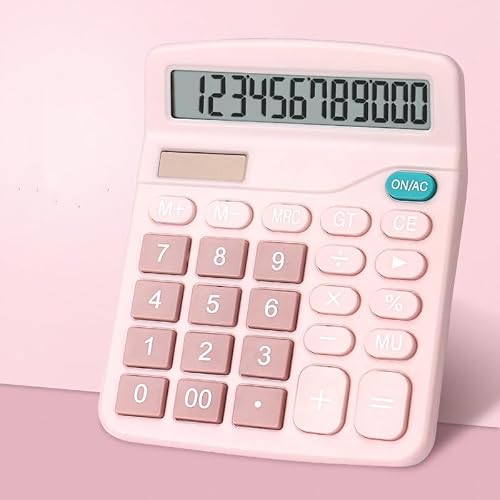 12 Digit Real Solar Calculator Financial Accounting Office Color Computer Large Screen Power
