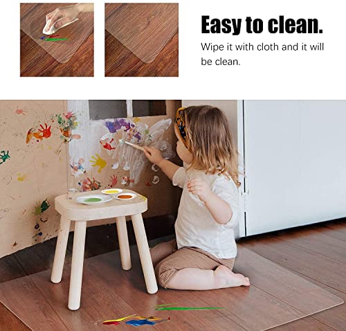 MLYYJH Floor Protection Mat Office Chair Underlay Extra Large Clear Plastic Carpet Runner - 1.5mm Thick Heavy Duty Waterproof Chair Mat for Hardwood Floors