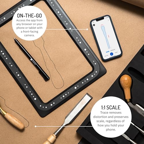 Shaper Trace Drawing Conversion Tool - Vector & SVG Creation Kit with Frame and App, No Subscription Required, Compatible with CNC, Laser & Vinyl Cutters