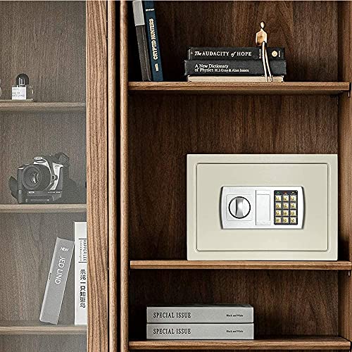 TBLOTYD Electronic Digital Safe Box Volume for Home Hotel Security with 2 Locking Bolts/Black/Black 16L ，Black-White 8.5L