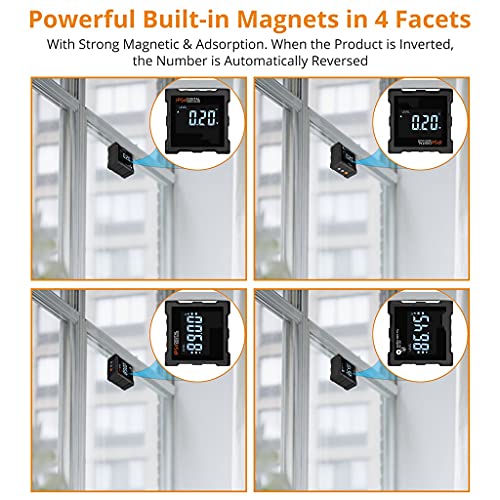 TEOYETTSF Digital Level Box Protractor Angle Finder Level Gauge Bevel Gauge Inclinometer with Magnetic Based Backlight Waterproof