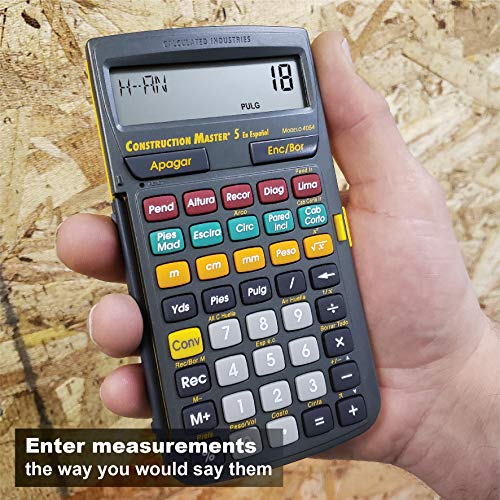 Calculated Industries 4054 Spanish Construction Master 5 Calculator