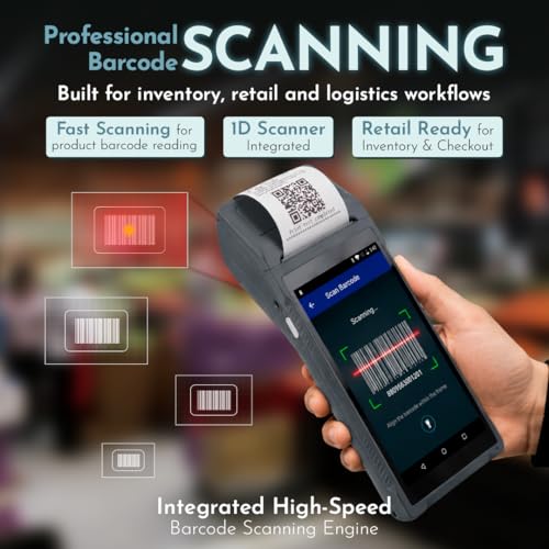 POS STORE Q2i Mobile POS Terminal, Android 11, 58mm Printer, 2GB RAM 16 ROM