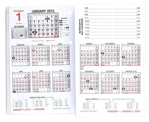 AT-A-GLANCE Burkhart's Day Counter Desk Calendar Refill 2015, 4.5 x 7.38 Inch Page Size (E712-50)